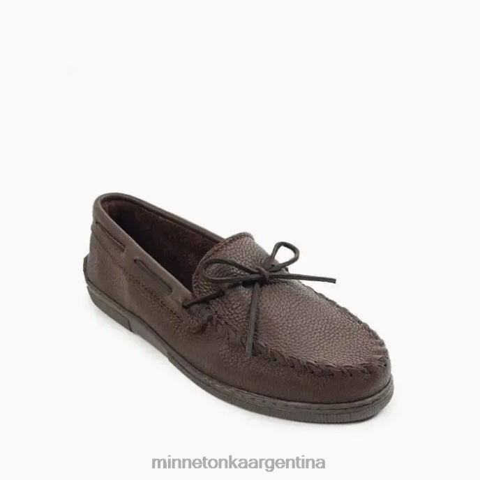 calzado chocolate hombres clásico de piel de alce Minnetonka R6DN326