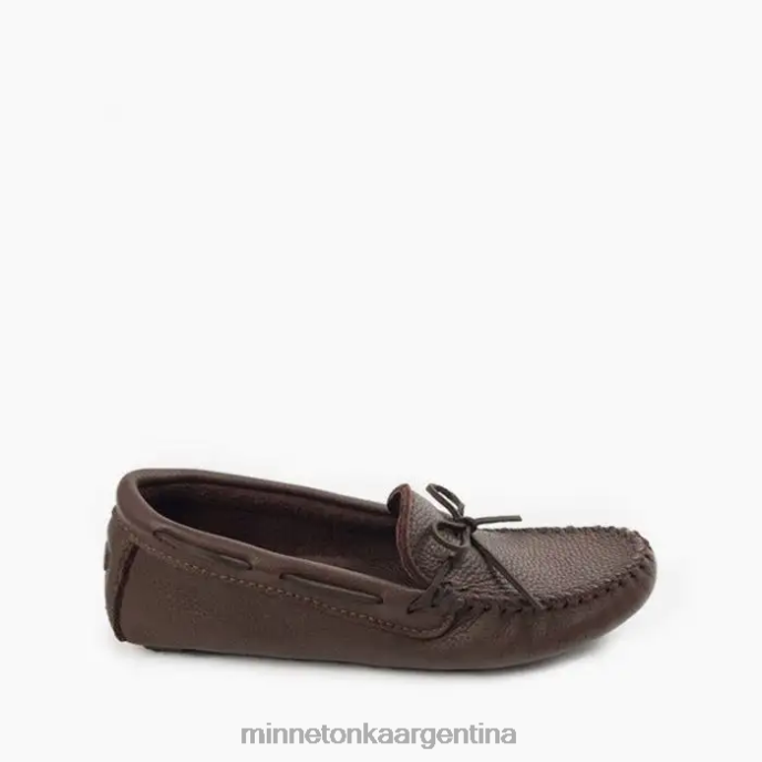 calzado chocolate hombres conductor de piel de alce Minnetonka R6DN355