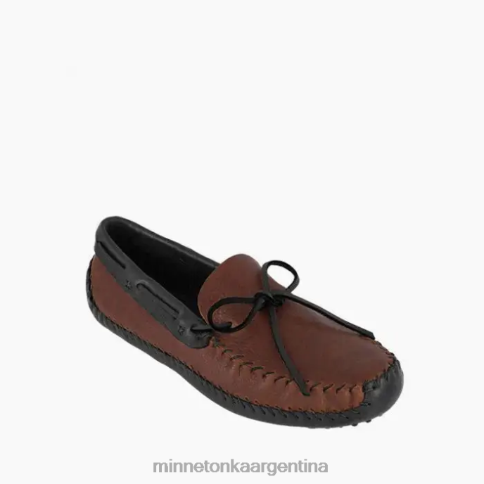 calzado marrón superior y negro inferior hombres p.w. moc de conducción Minnetonka R6DN390
