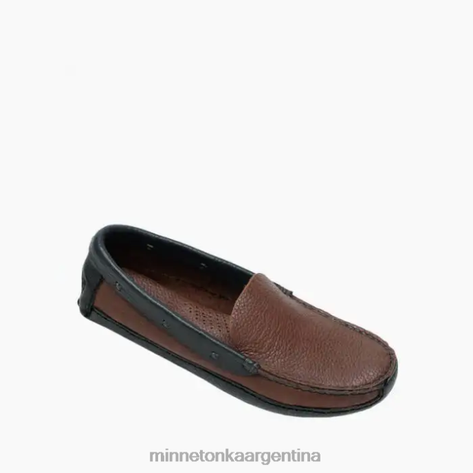 calzado marrón superior y negro inferior hombres p.w. mocasín de conducción Minnetonka R6DN386