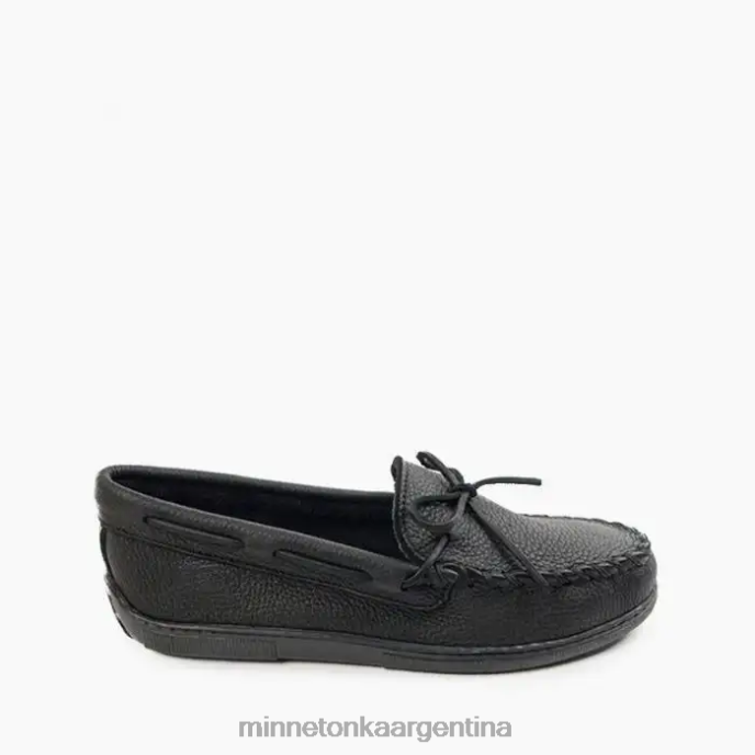 calzado negro hombres clásico de piel de alce Minnetonka R6DN324