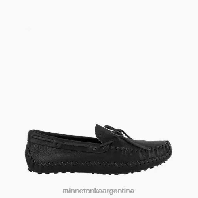 calzado negro hombres p.w. moc de conducción Minnetonka R6DN387