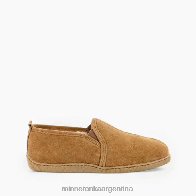 calzado bronceado dorado hombres piel de oveja de doble sangre Minnetonka R6DN414