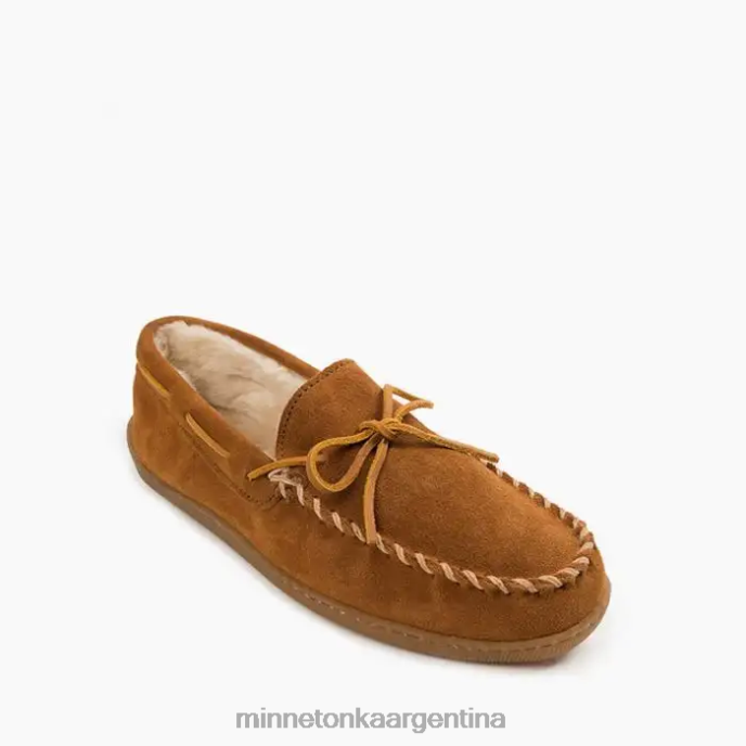 calzado marrón hombres suela dura forrada de pelo Minnetonka R6DN396