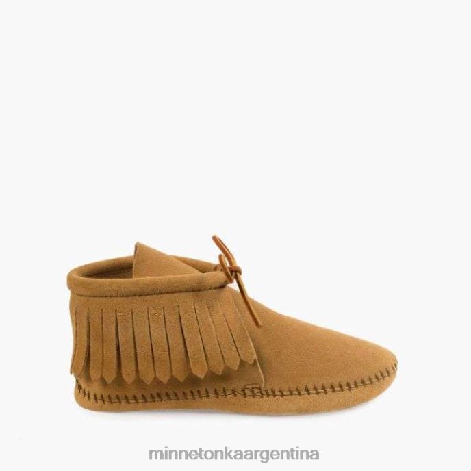 calzado broncearse mujer bota clásica con suela blanda y flecos Minnetonka R6DN20