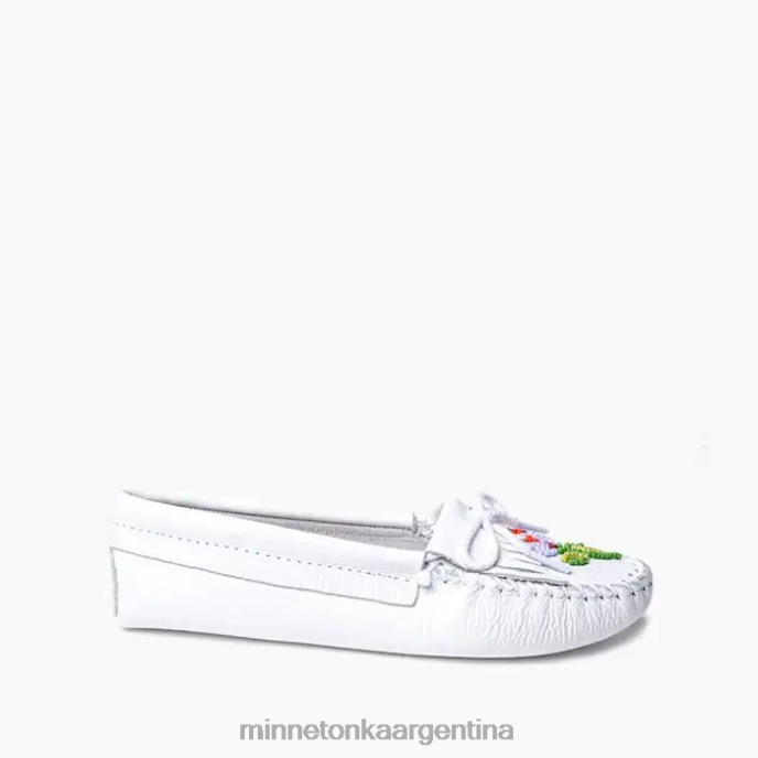 calzado blanco mujer Mocasines con suela blanda Ziigwan Waabigwan Minnetonka R6DN141