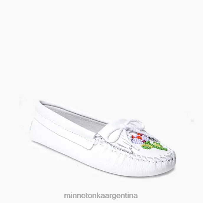 calzado blanco mujer Mocasines con suela blanda Ziigwan Waabigwan Minnetonka R6DN141