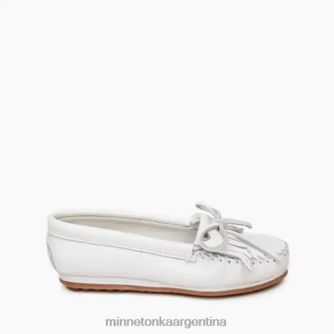 calzado blanco mujer kilty de cuero plus Minnetonka R6DN64