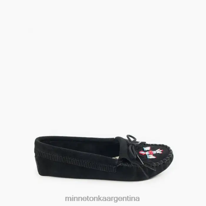 calzado negro mujer suela blanda Thunderbird Minnetonka R6DN115