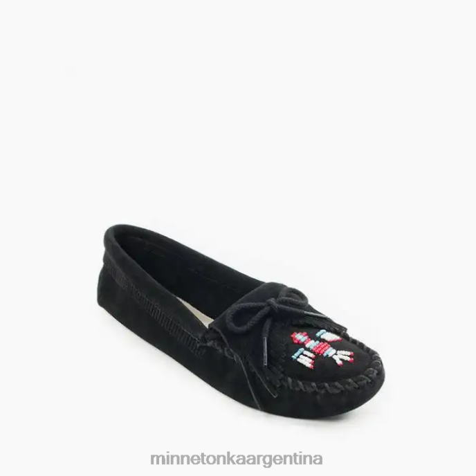 calzado negro mujer suela blanda Thunderbird Minnetonka R6DN115