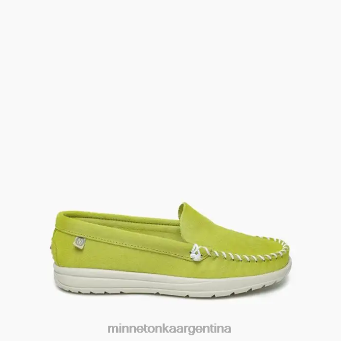calzado verde cítrico mujer descubre lo clásico Minnetonka R6DN68