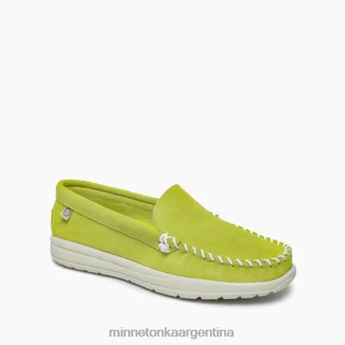 calzado verde cítrico mujer descubre lo clásico Minnetonka R6DN68