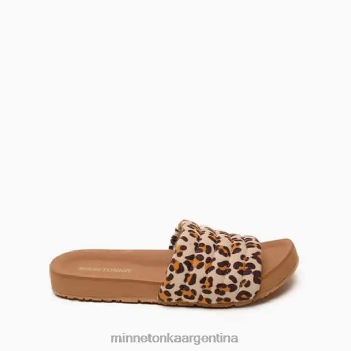 calzado estampado de leopardo crema mujer heidy Minnetonka R6DN177