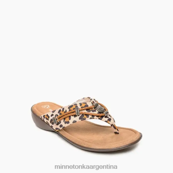 calzado estampado de leopardo crema mujer plata 360 Minnetonka R6DN155