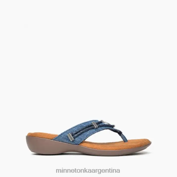 calzado mezclilla azul mujer plata 360 Minnetonka R6DN153
