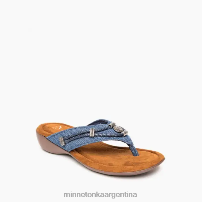 calzado mezclilla azul mujer plata 360 Minnetonka R6DN153
