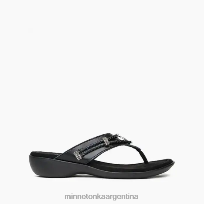 calzado negro mujer plata 360 Minnetonka R6DN152