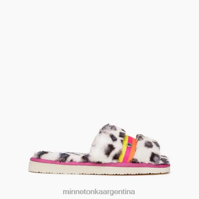 calzado estampado de leopardo blanco mujer Londres Minnetonka R6DN279