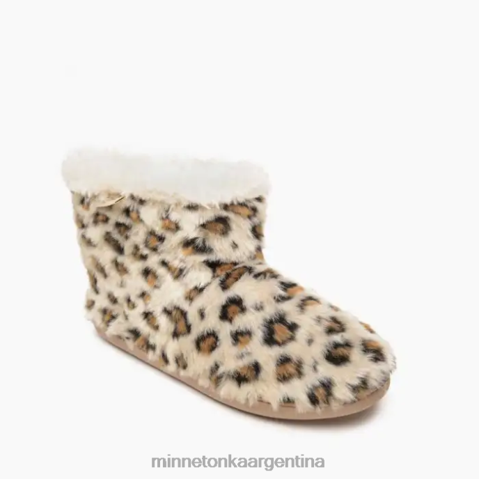 calzado estampado de leopardo crema mujer betty Minnetonka R6DN243