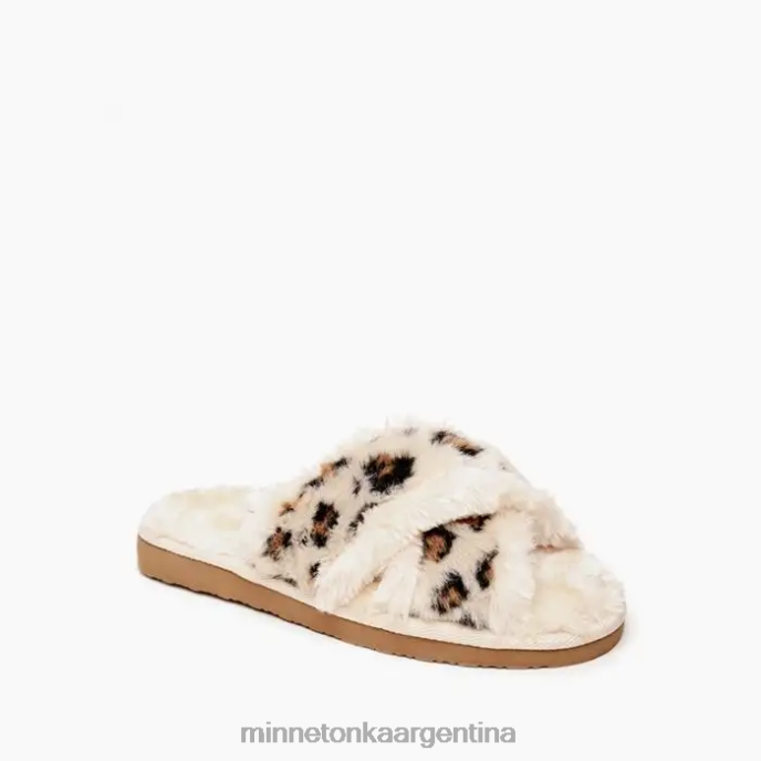 calzado estampado de leopardo crema mujer lirio Minnetonka R6DN282