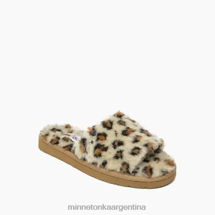 calzado estampado de leopardo crema mujer lolo Minnetonka R6DN290