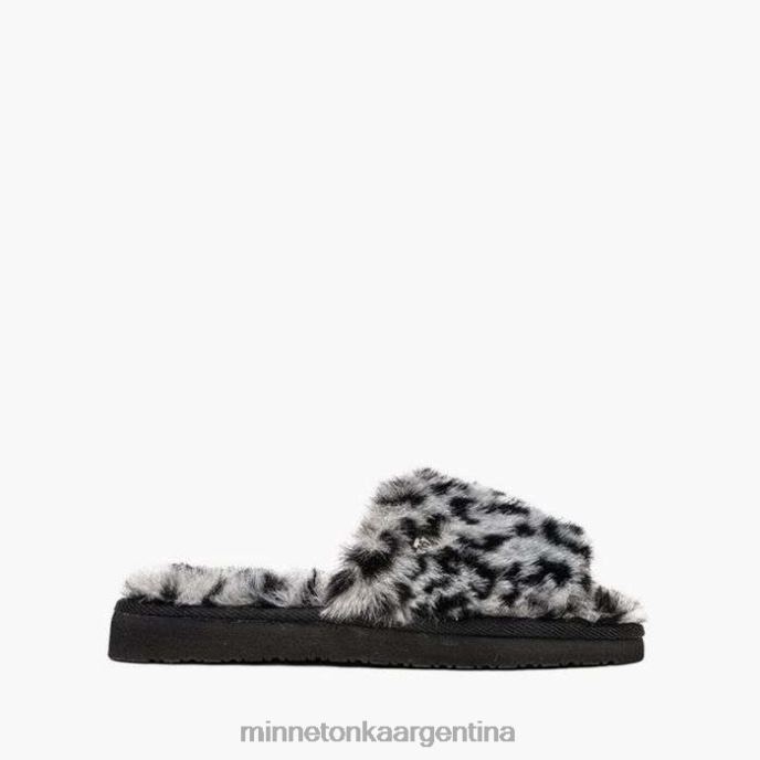 calzado estampado de leopardo gris mujer lolo Minnetonka R6DN292