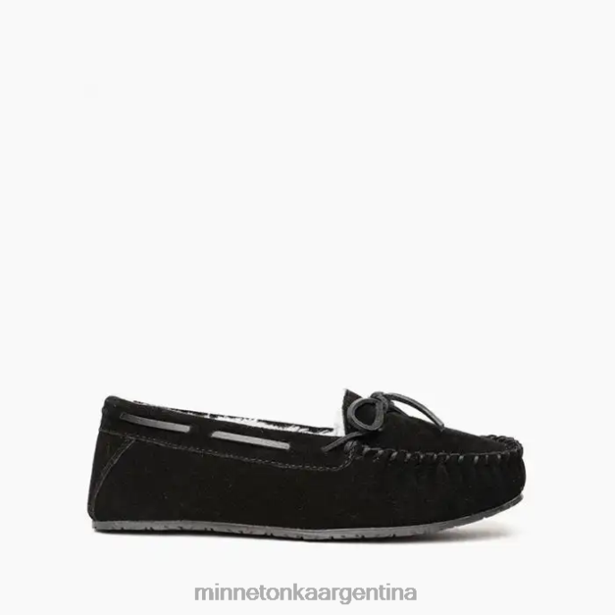calzado negro mujer mocasín cómodo Minnetonka R6DN263