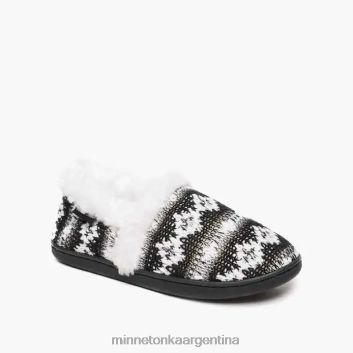 calzado punto blanco negro mujer dina Minnetonka R6DN248