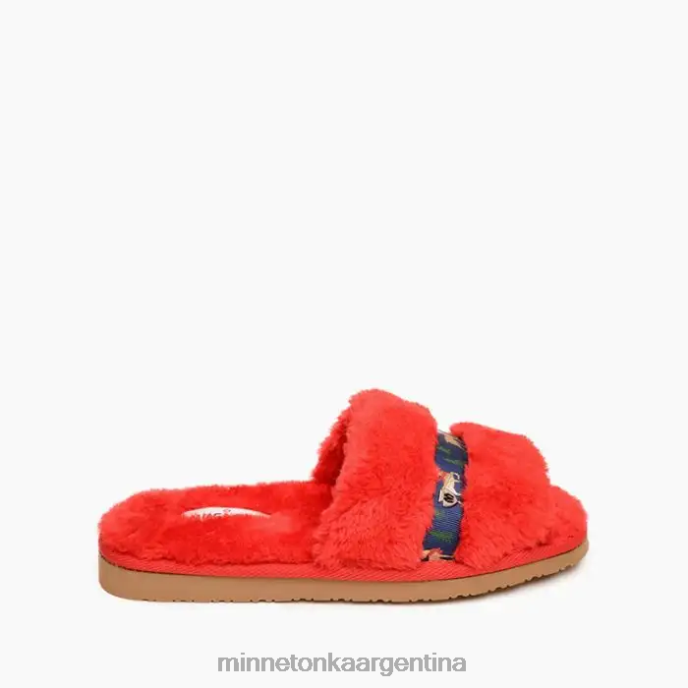 calzado reno rojo mujer Londres Minnetonka R6DN278