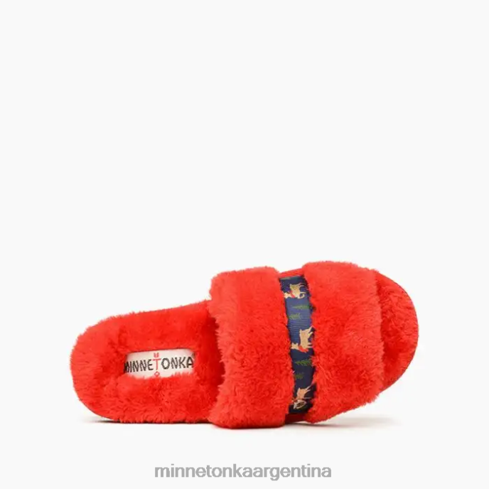calzado reno rojo mujer Londres Minnetonka R6DN278