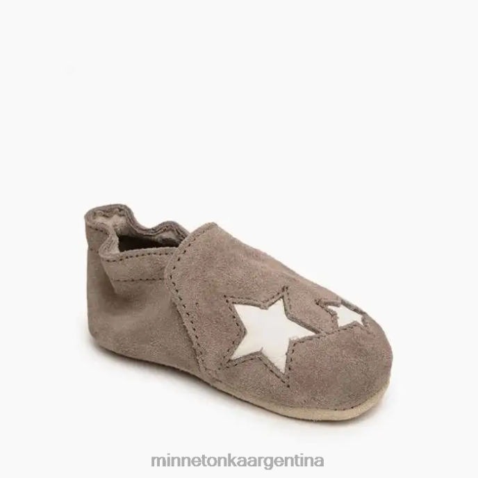 calzado gris niños botín infantil estrella Minnetonka R6DN474