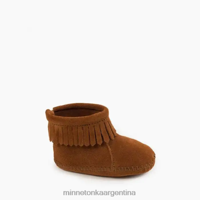 calzado marrón niños botín con solapa trasera Minnetonka R6DN490
