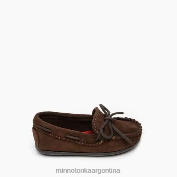 calzado chocolate niños mocasín de barco Minnetonka R6DN456