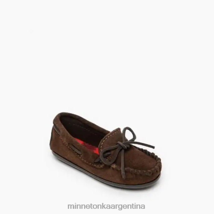 calzado chocolate niños mocasín de barco Minnetonka R6DN456