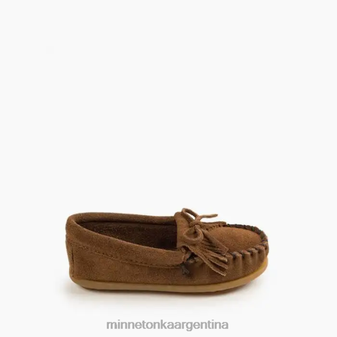 calzado marrón polvoriento niños suela dura kilty Minnetonka R6DN458