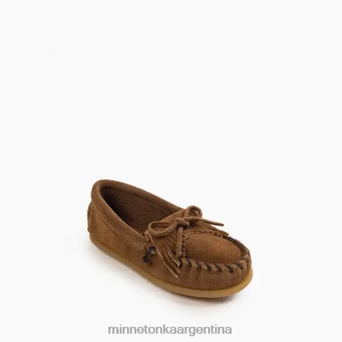 calzado marrón polvoriento niños suela dura kilty Minnetonka R6DN458