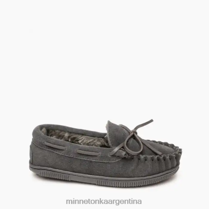 calzado carbón niños suela dura forrada de pelo Minnetonka R6DN498