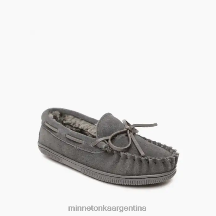 calzado carbón niños suela dura forrada de pelo Minnetonka R6DN498